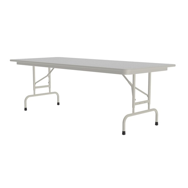 CFA Adjustable Melamine Folding Tables 30x60 Gray Granite